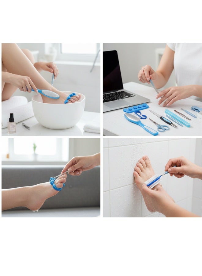 Home & Salon Nail Grooming Set – Full Manicure and Pedicure Kit with Scissors, Files, Buffers & Foot Tools-11 Piece - Image 3